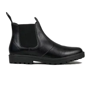 Rugged Built Adventure Seeker Chelsea boot - vegan school shoe by Vegan Style - black