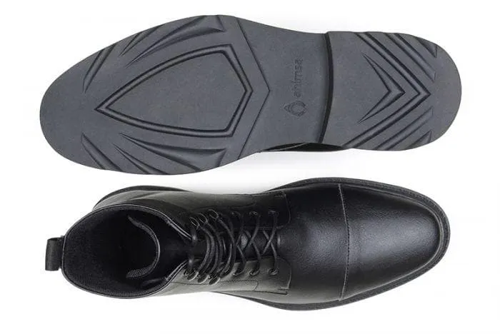 'Work Boot 2.0' Vegan Lace-Up Boot by Ahimsa - Black Office Smart Pair Quick