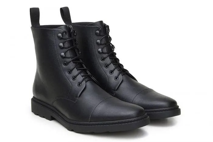 Flexible Frame Urban Traveler London Edge 'Work Boot 2.0' Vegan Lace-Up Boot by Ahimsa - Black