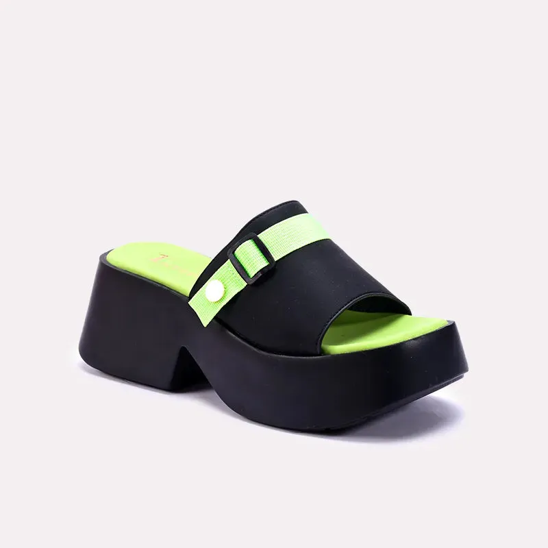 Comfort Sandals Delevingne Green Chunky Casual Slippers 0412702