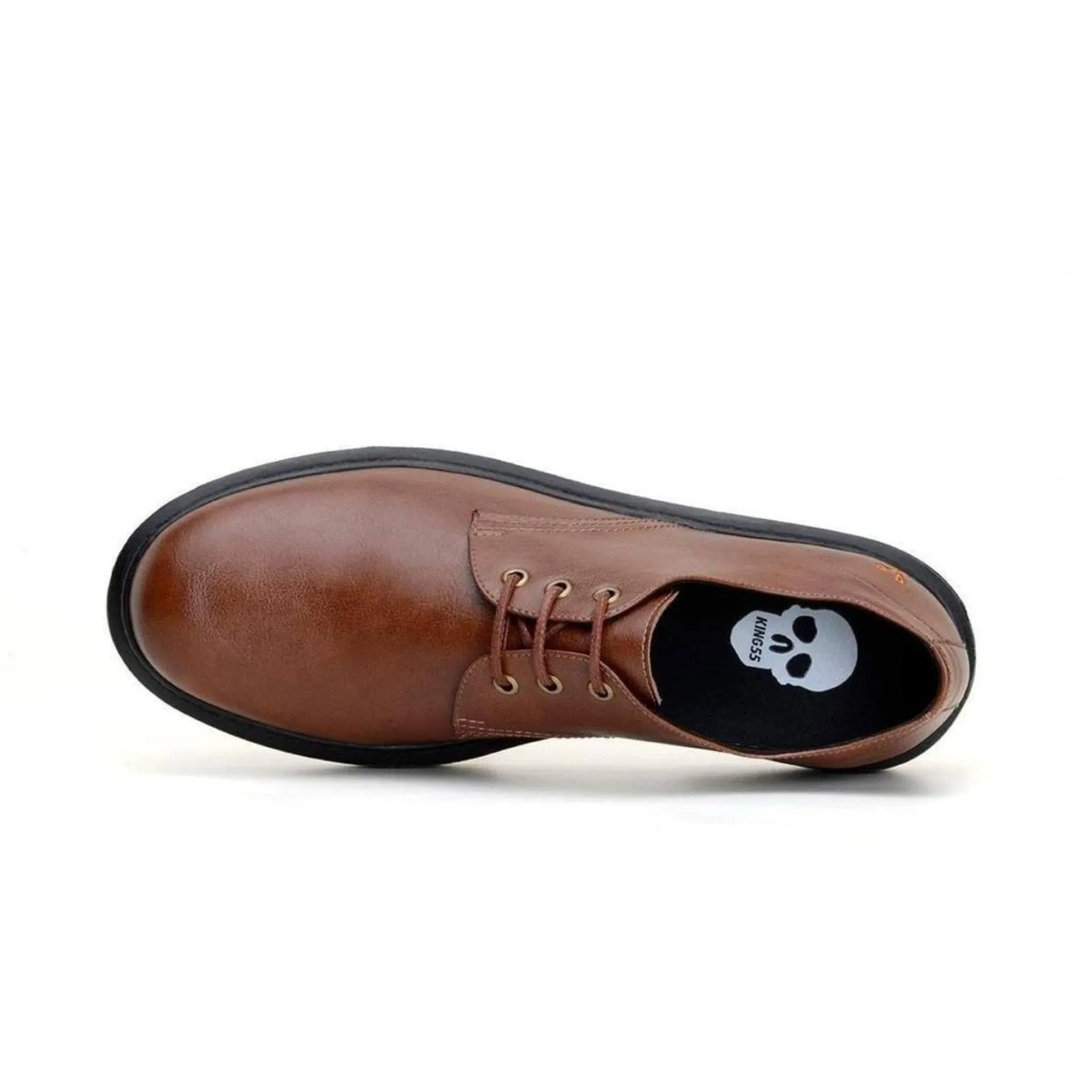 Urban Chill Space Vibe 'Derby UK 2' vegan lace-up shoe by King55 - cognac