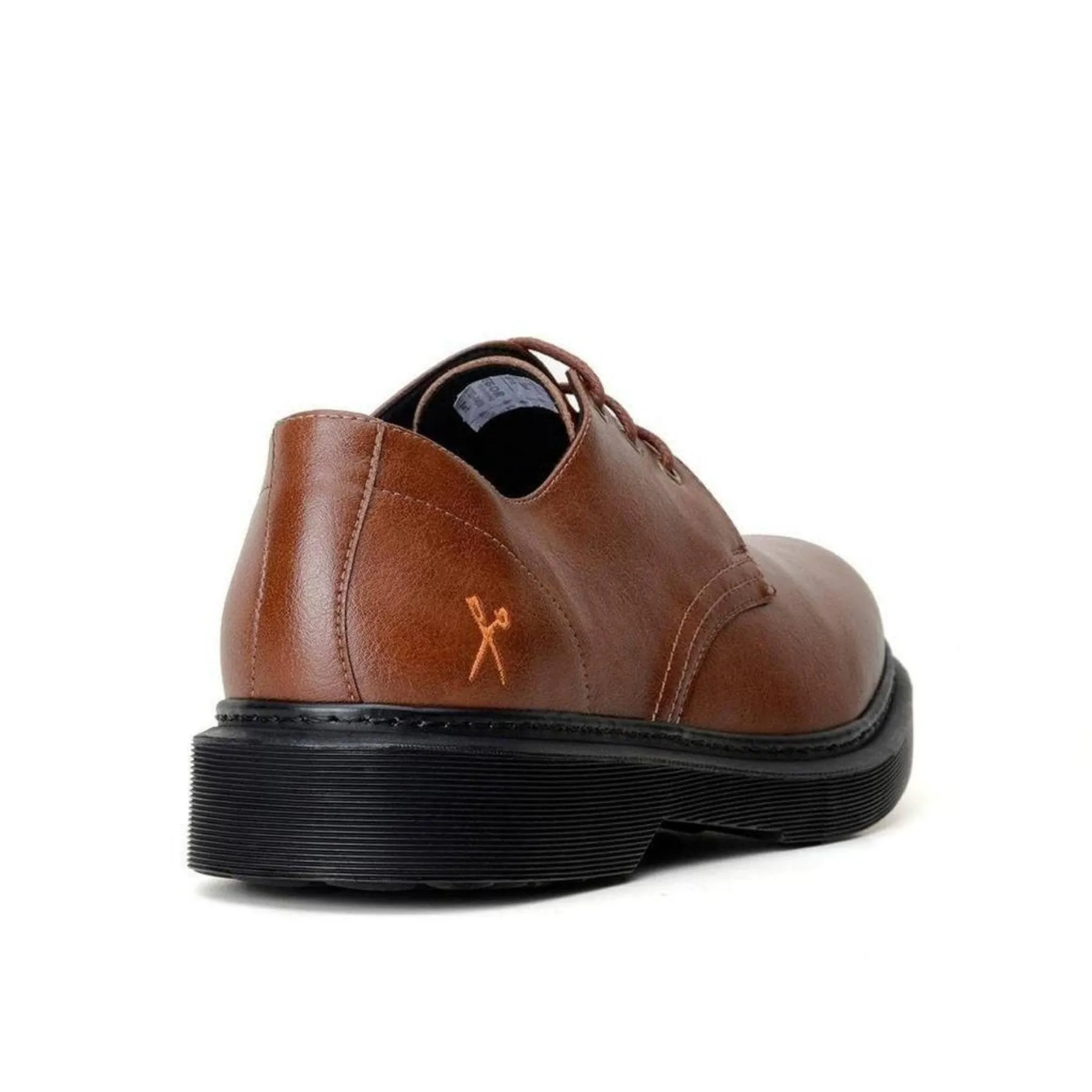 'Derby UK 2' vegan lace-up shoe by King55 - cognac Arch Care
