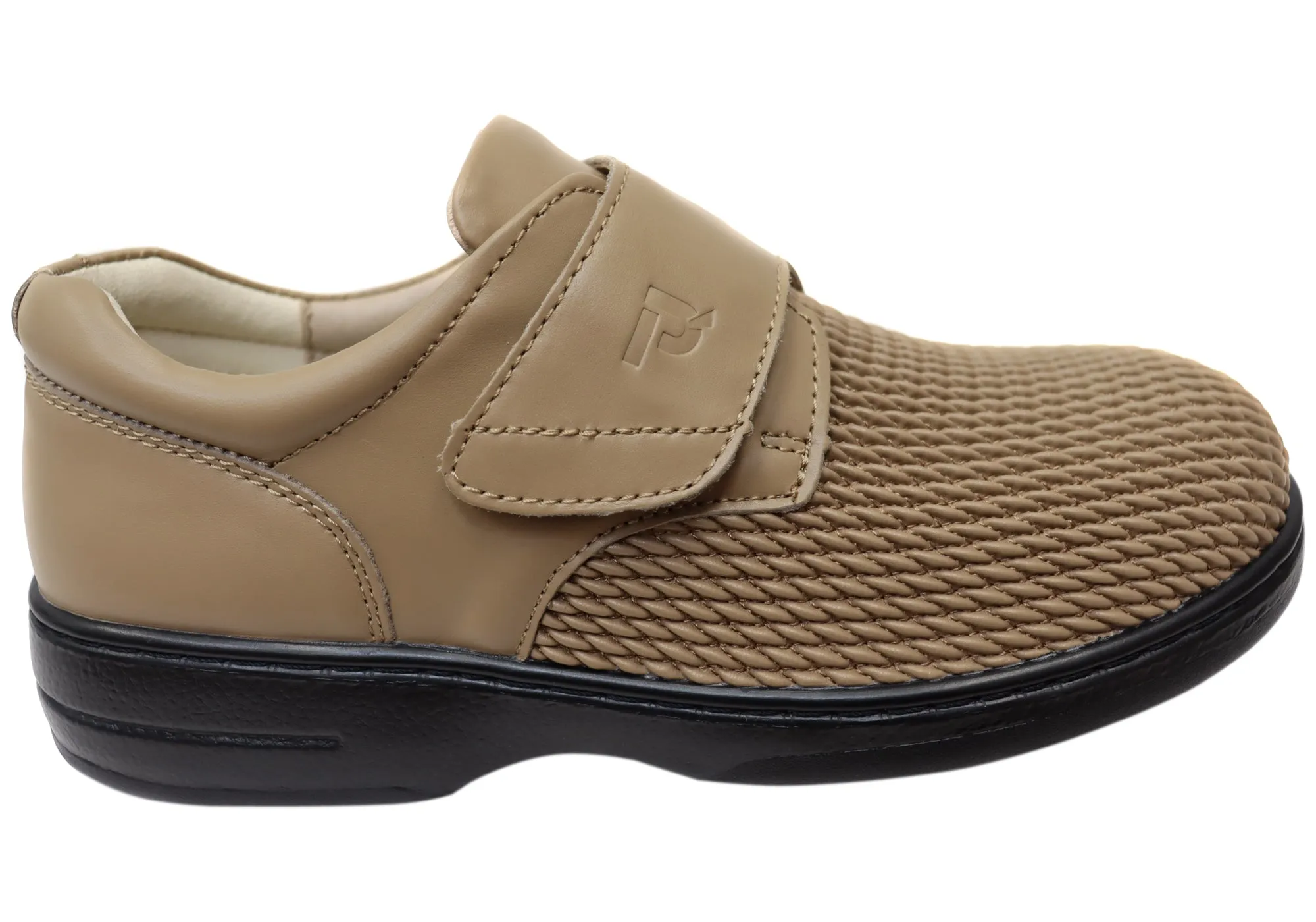 Propet Womens Olivia Leather Comfort Adjustable Strap Wide Fit Shoes Chic Fit