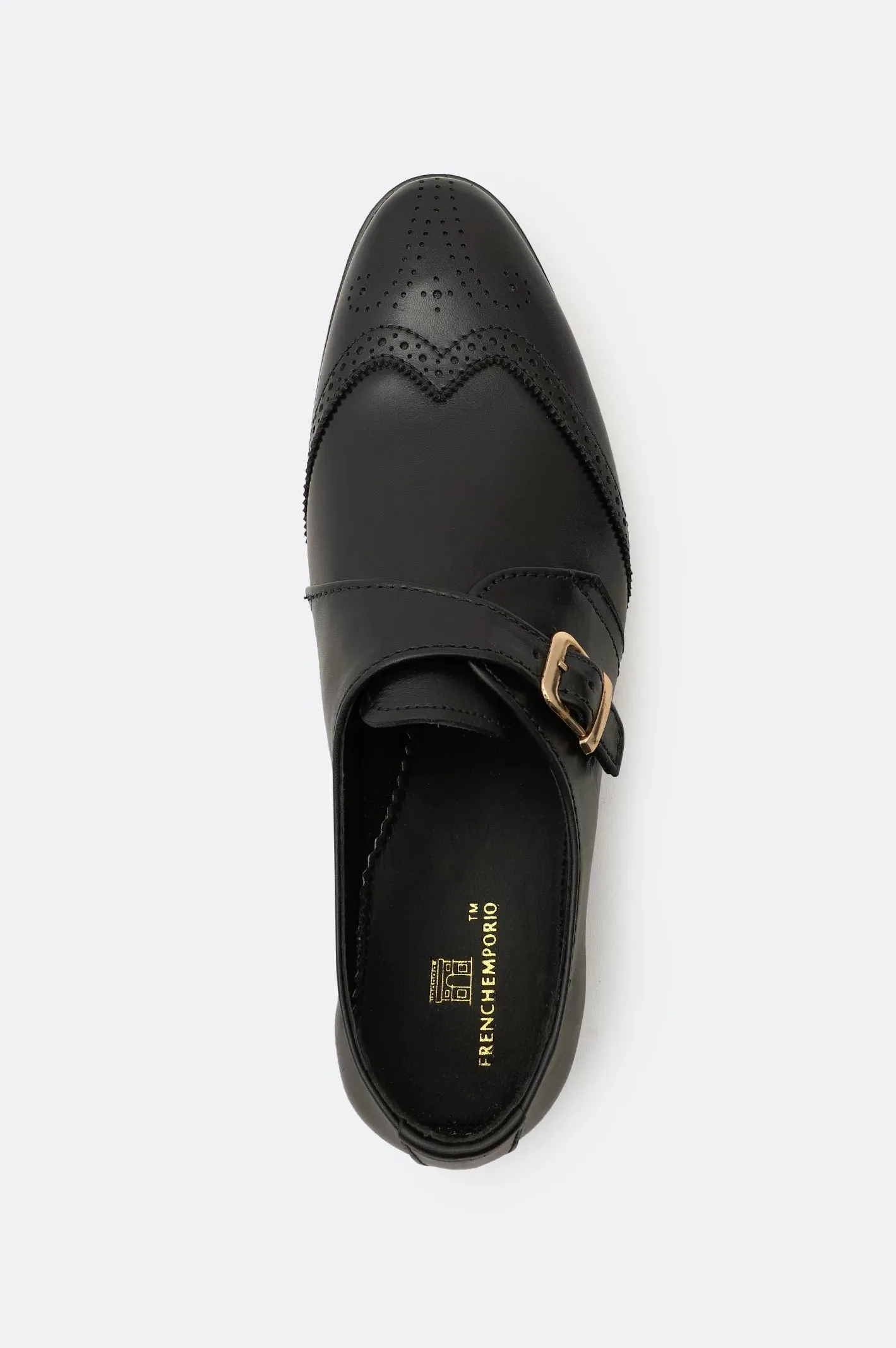 Daily Shade Black Monk Formal Shoes