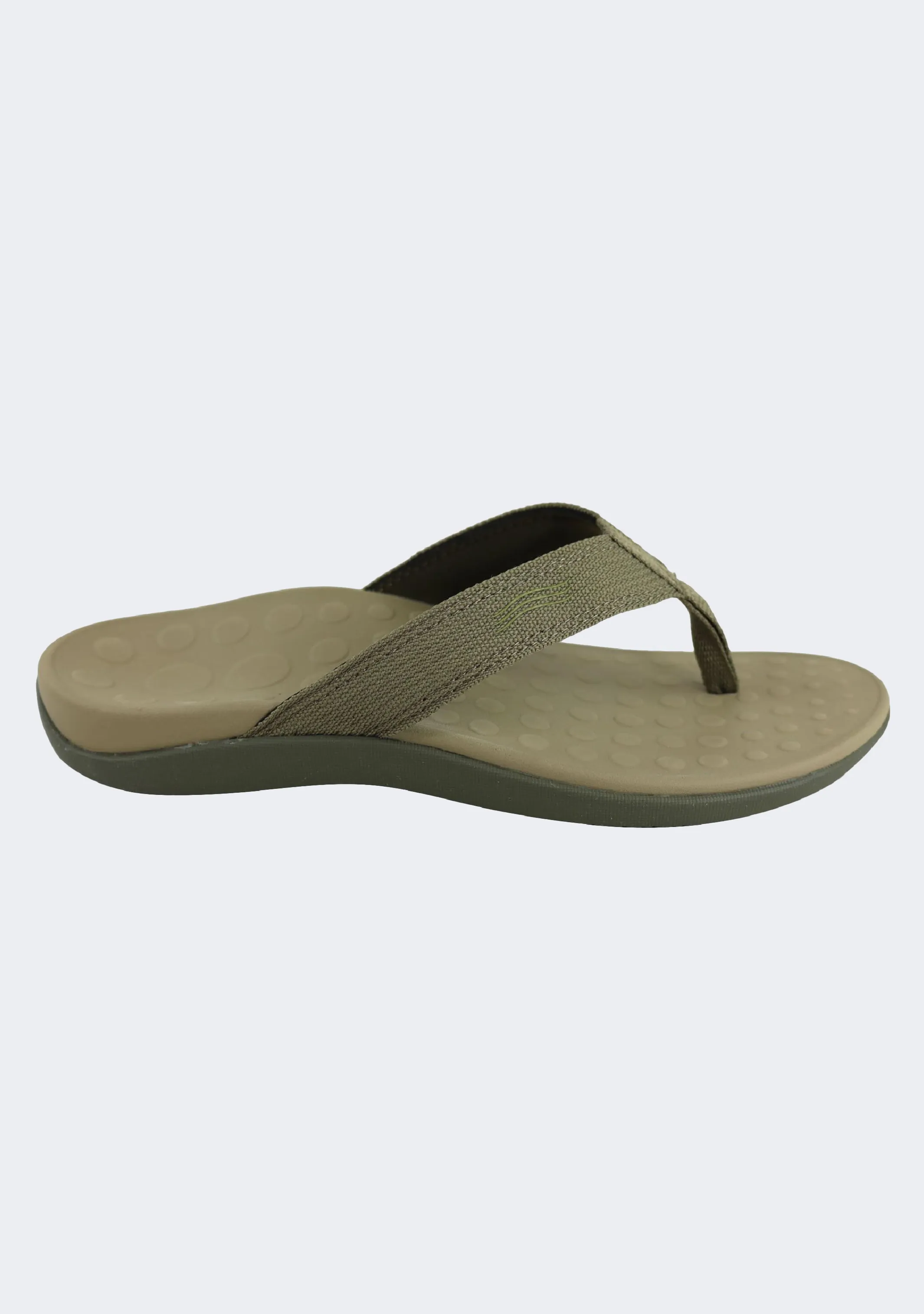 Orthaheel Men??s Wave II Thongs in Khaki Easy Beach Slip EVA sole