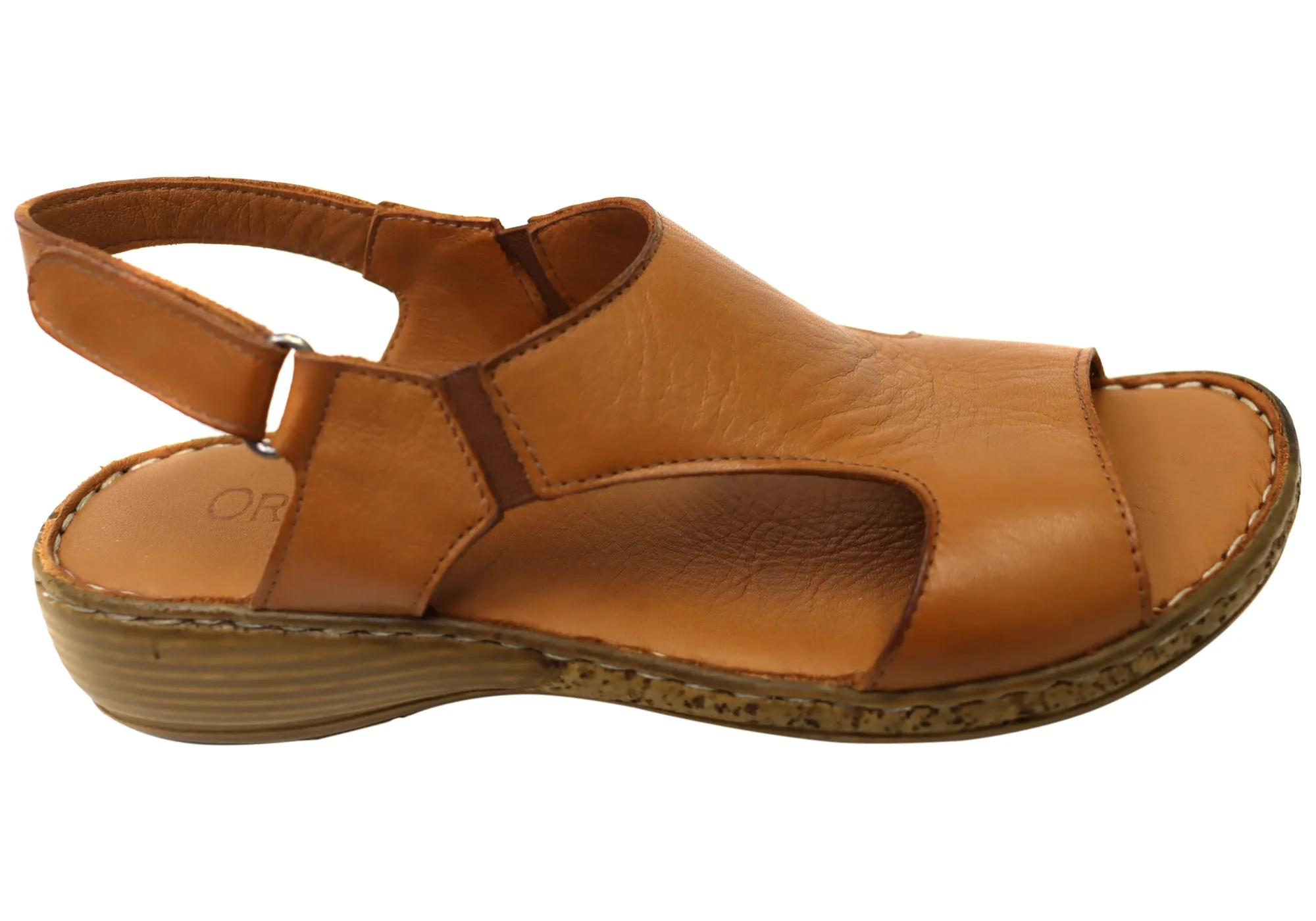 Orizonte Lumi Womens Comfortable European Leather Sandals Foot Health