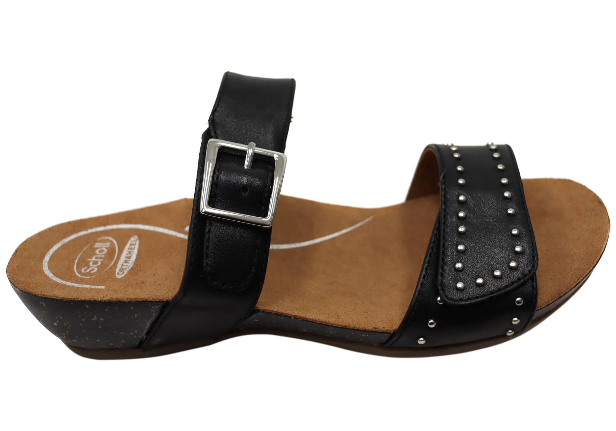 Casual Outdoor Shoes Scholl Orthaheel Jaylah Womens Comfortable Leather Slides Sandals