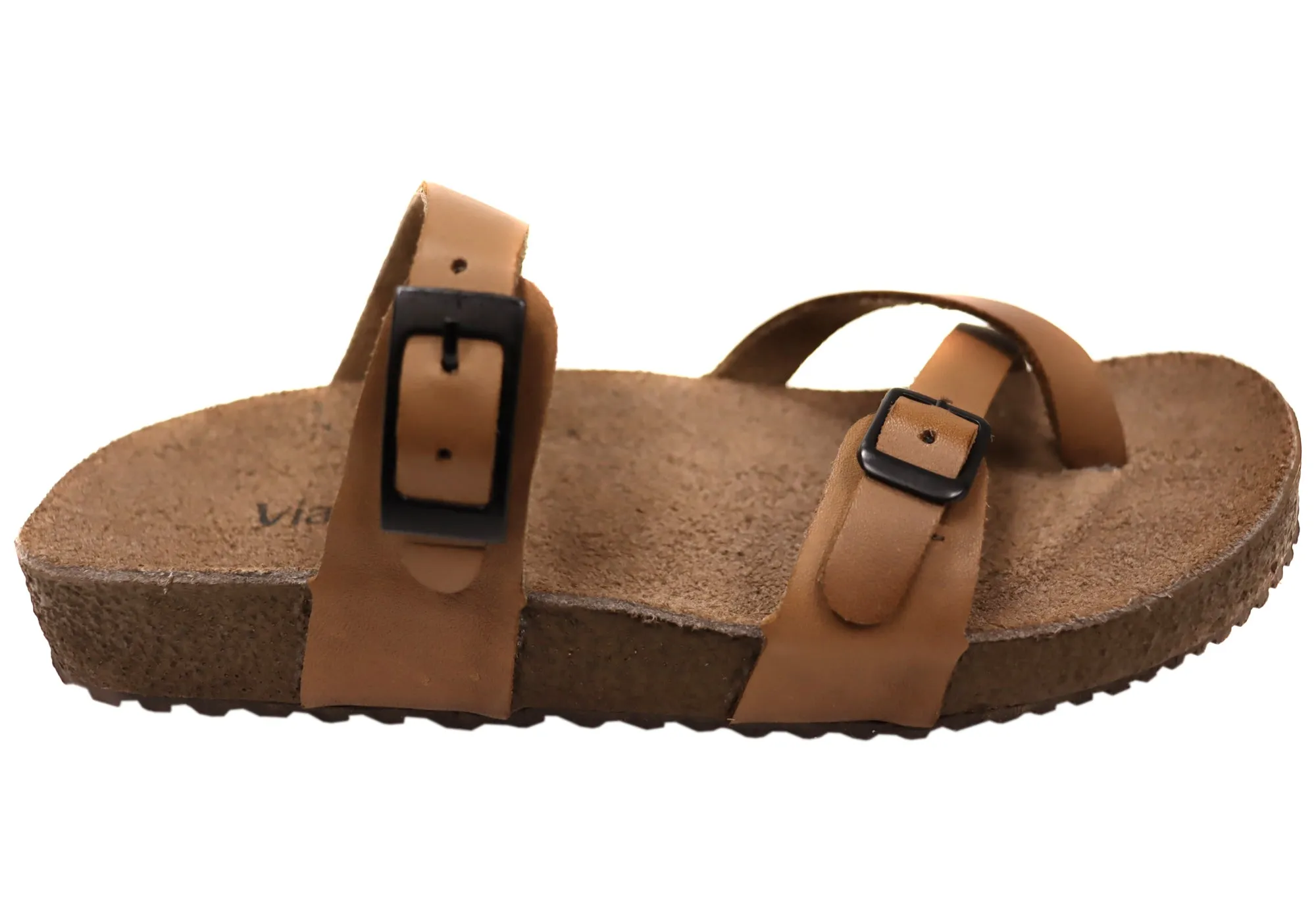 Via Paula Toto Womens Leather Comfort Thongs Sandals Made in Brazil Urban Chill