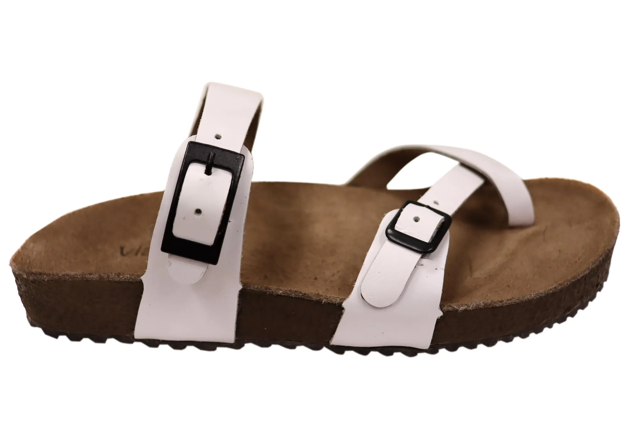 Via Paula Toto Womens Leather Comfort Thongs Sandals Made in Brazil packable Breath Mesh