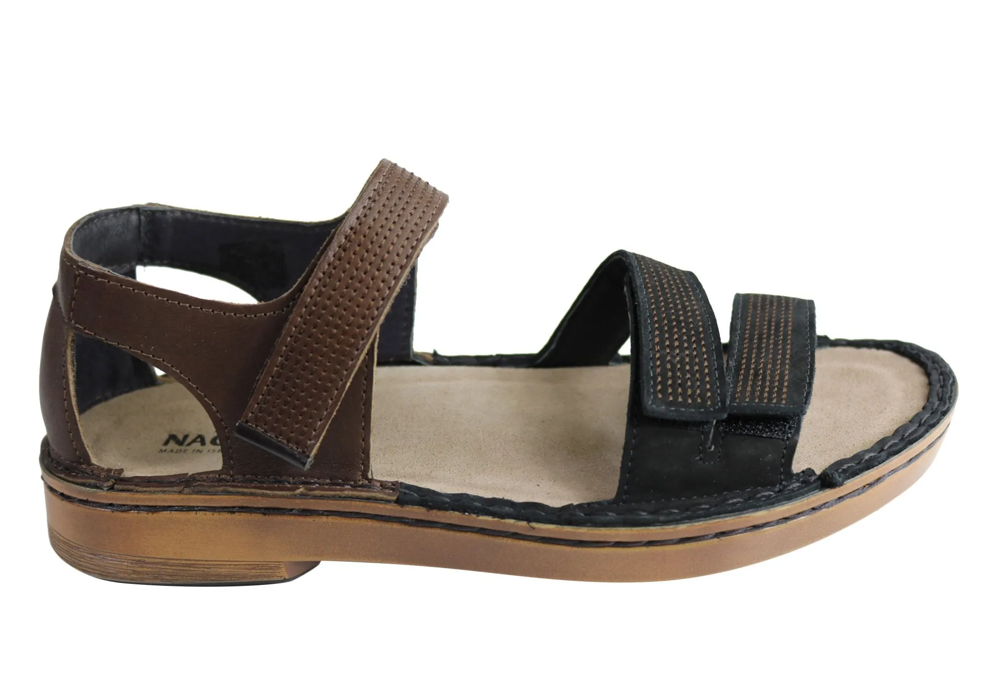 Naot Amarante Womens Leather Wide Fit Orthotic Friendly Sandals Comfy Vacation Sandals Easy Slip-On