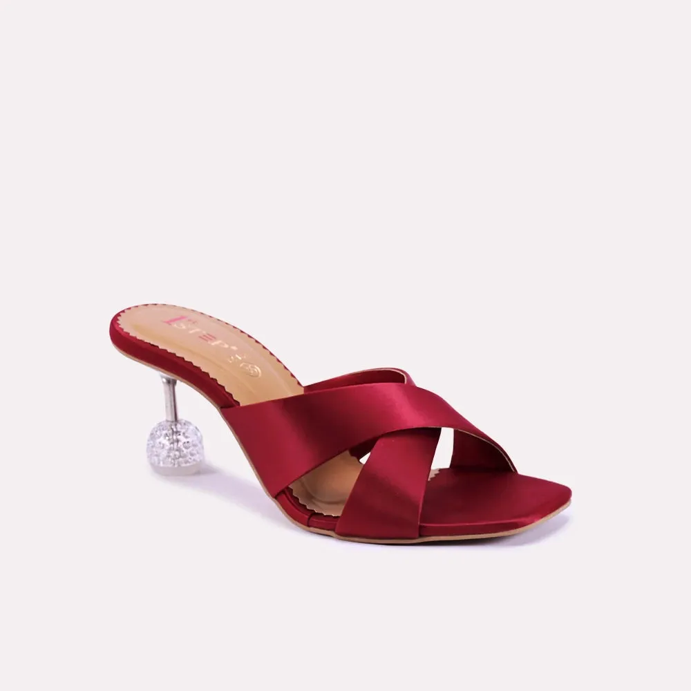 Tamsin Maroon Heel Slippers 0412165 Cushioned Insole All Day Comfort