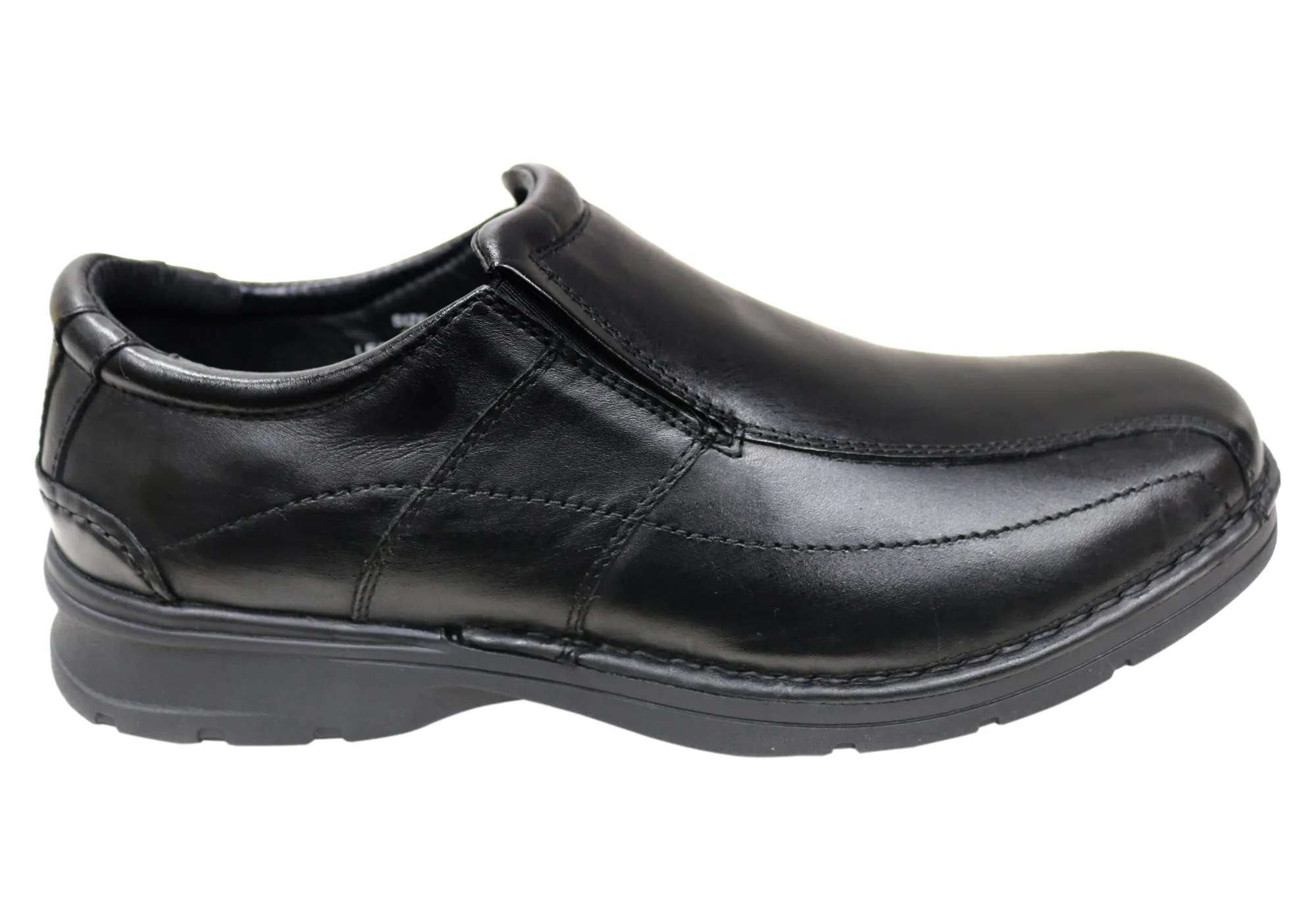 Slatters Lismore Mens Leather Extra Wide Fit Comfortable Slip On Shoes French Fit