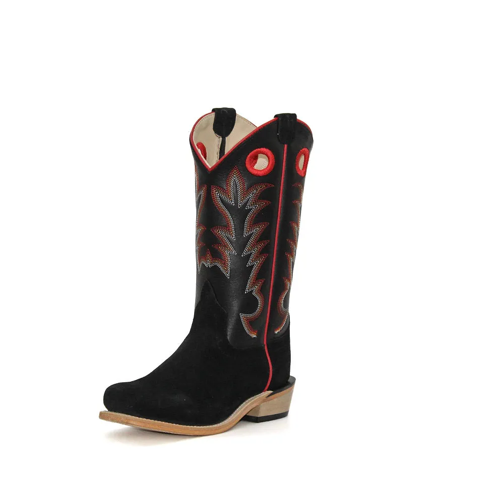 Practical Daily Mission Old West Children's Black Suede Boot