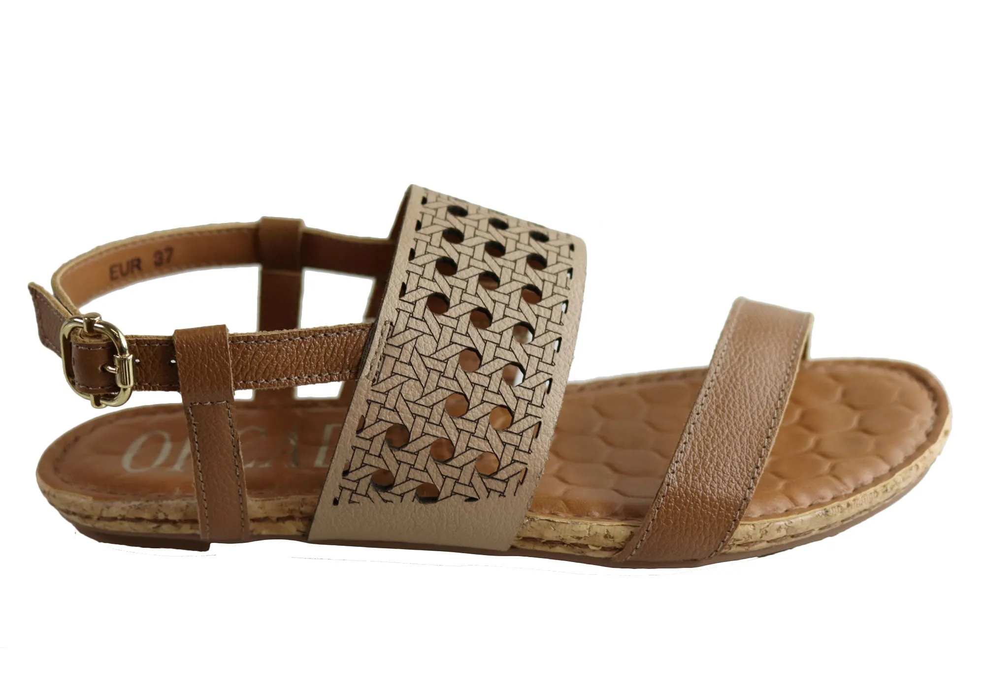 Orcade Gismo Womens Comfortable Leather Sandals Made In Brazil Flexible Summer Sandals