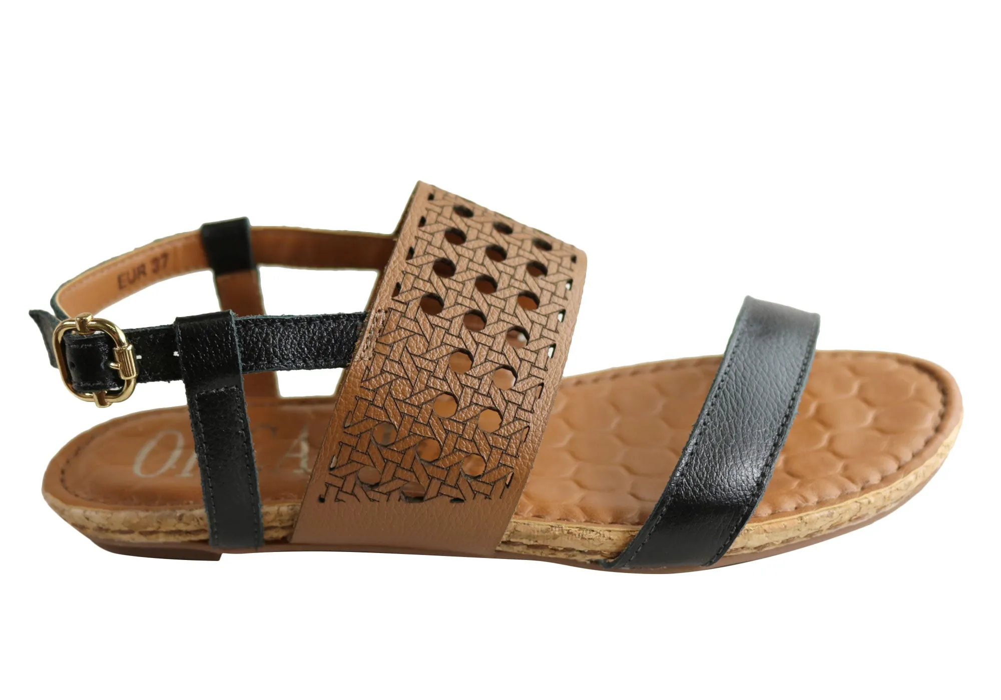 Orcade Gismo Womens Comfortable Leather Sandals Made In Brazil Sporty Footwear for Vacation
