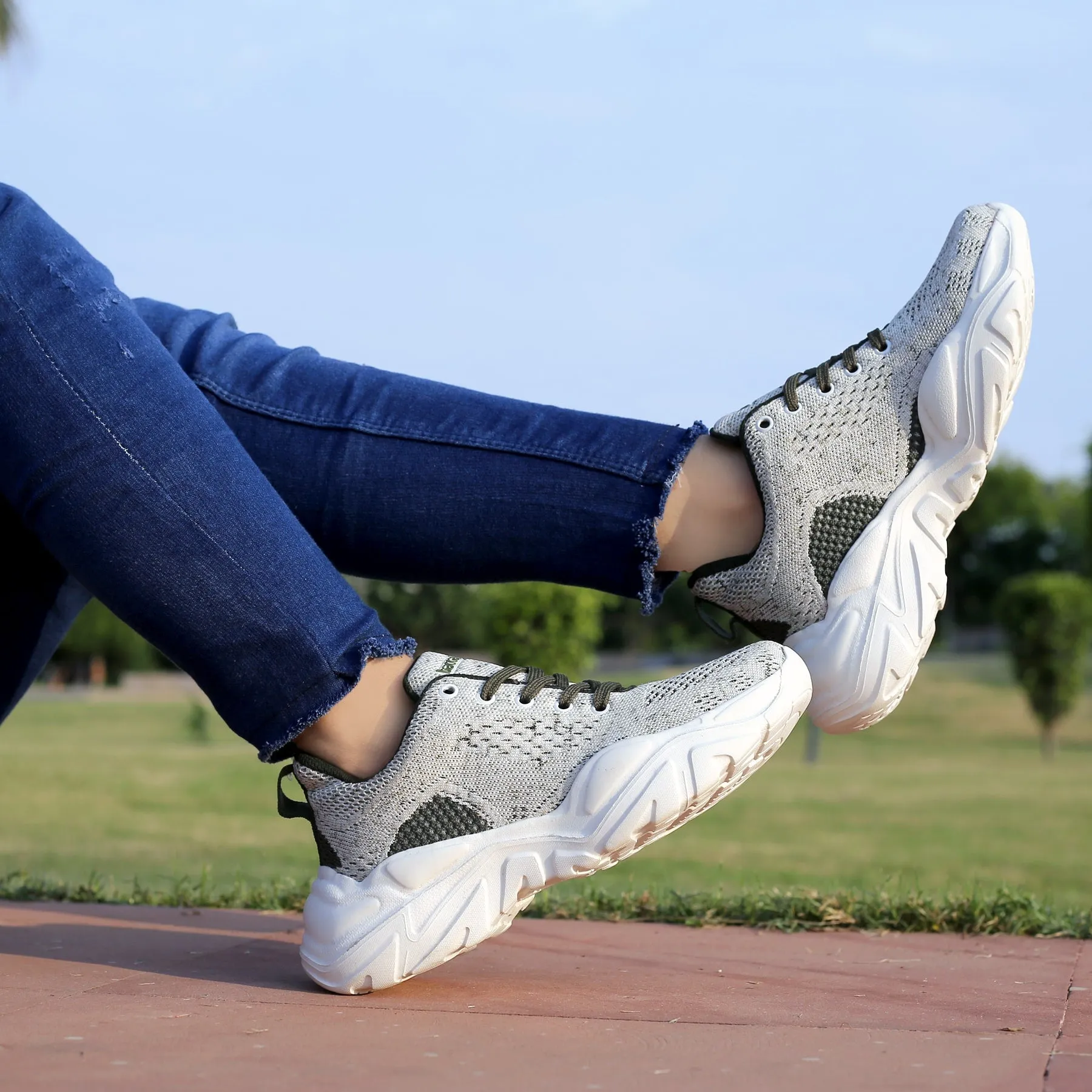 Bacca Bucci Women CHARLOTTE Low-top Platform Fashion Shoes | Street-Wear Knitted Chunky Sneakers Photo Glam Abrasion resistant