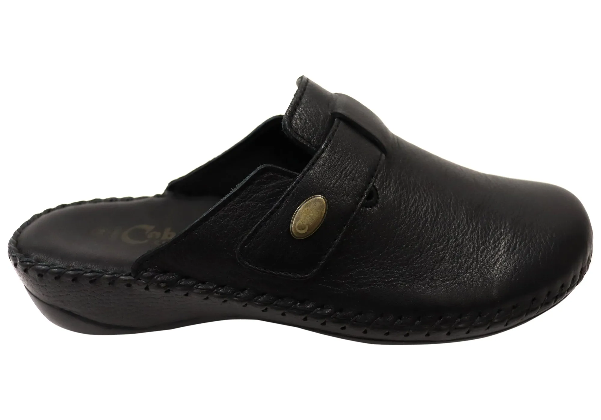 material City Edge Cabello Comfort Como Womens European Comfortable Leather Mule Shoes