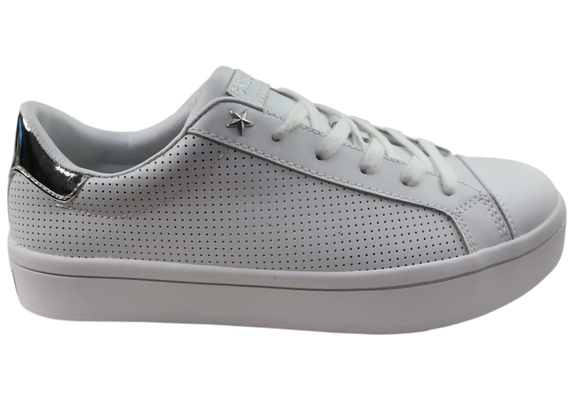 Quick Drying Airport Travel Skechers Womens Hi Lite Per Fect Leather Memory Foam Casual Shoes