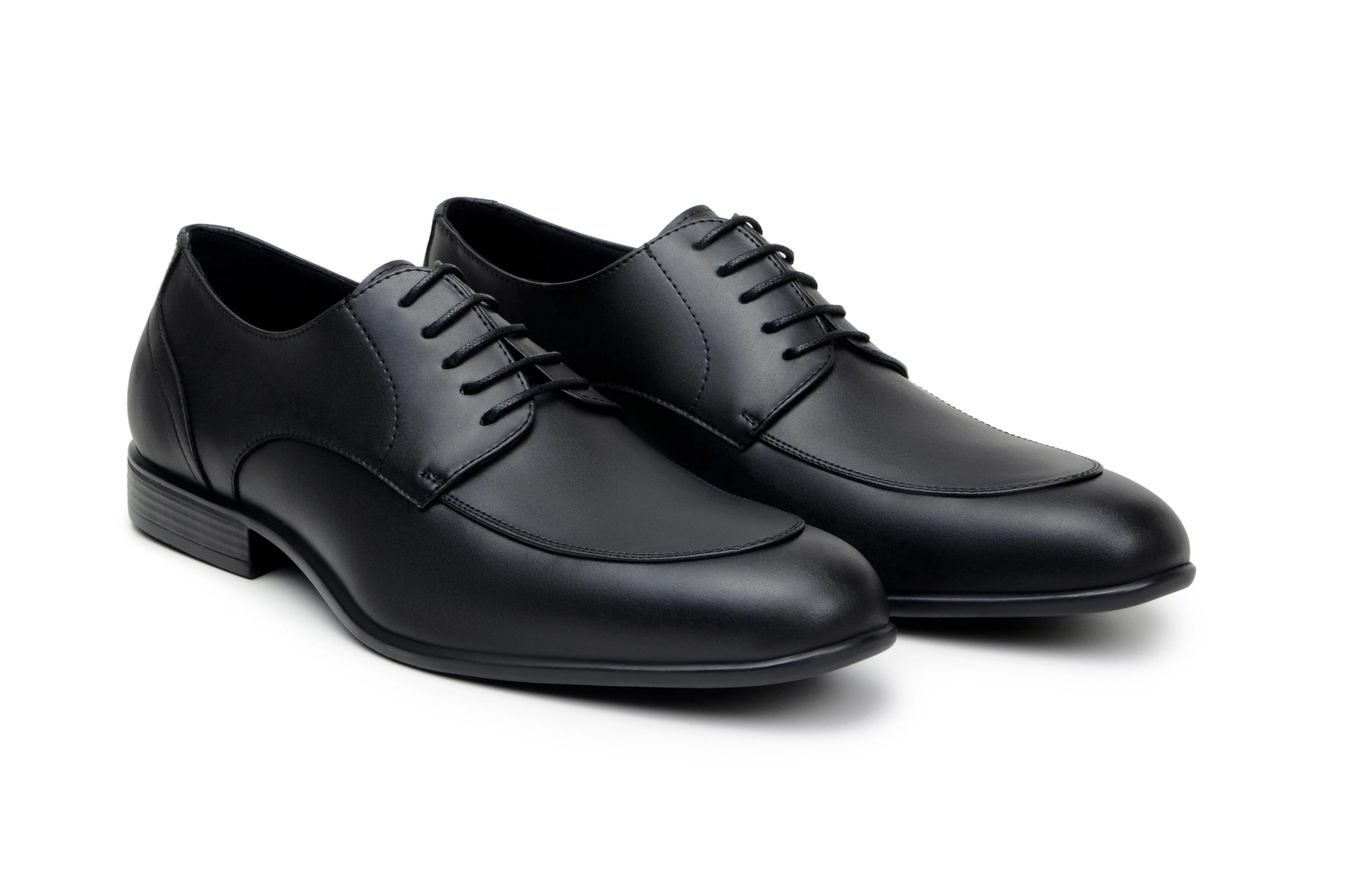 'Adrian' men's classic oxford in vegan leather by Zette Shoes - black Match All Palm Base