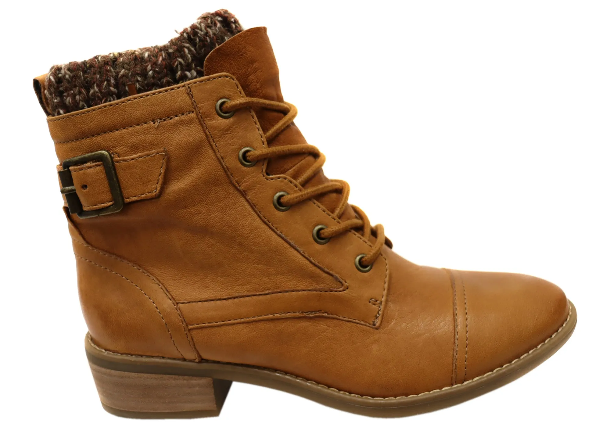 Rough Ready Comfortiva Cordelia Womens Comfortable Leather Ankle Boots