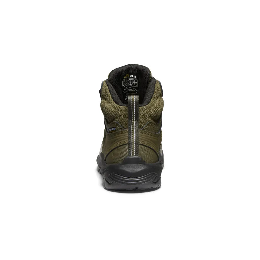 Quality Design Rubber Sole Men's Reno Waterproof Mid (Soft Toe)  |  Dark Olive/Black