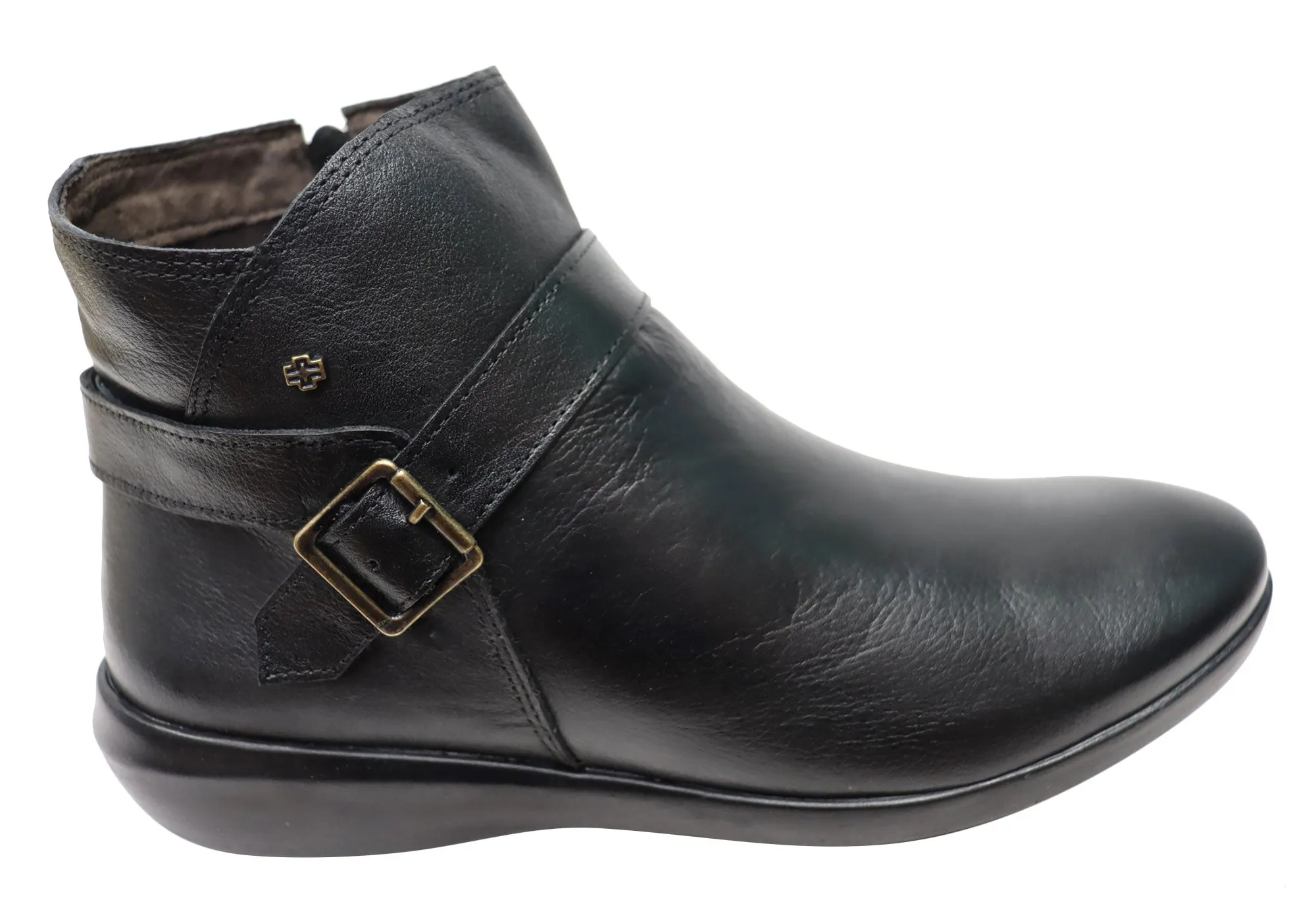 Run Errand Anti Odor Outdoor Trek Perlatto Pindera Womens Comfortable Leather Ankle Boots Made In Brazil