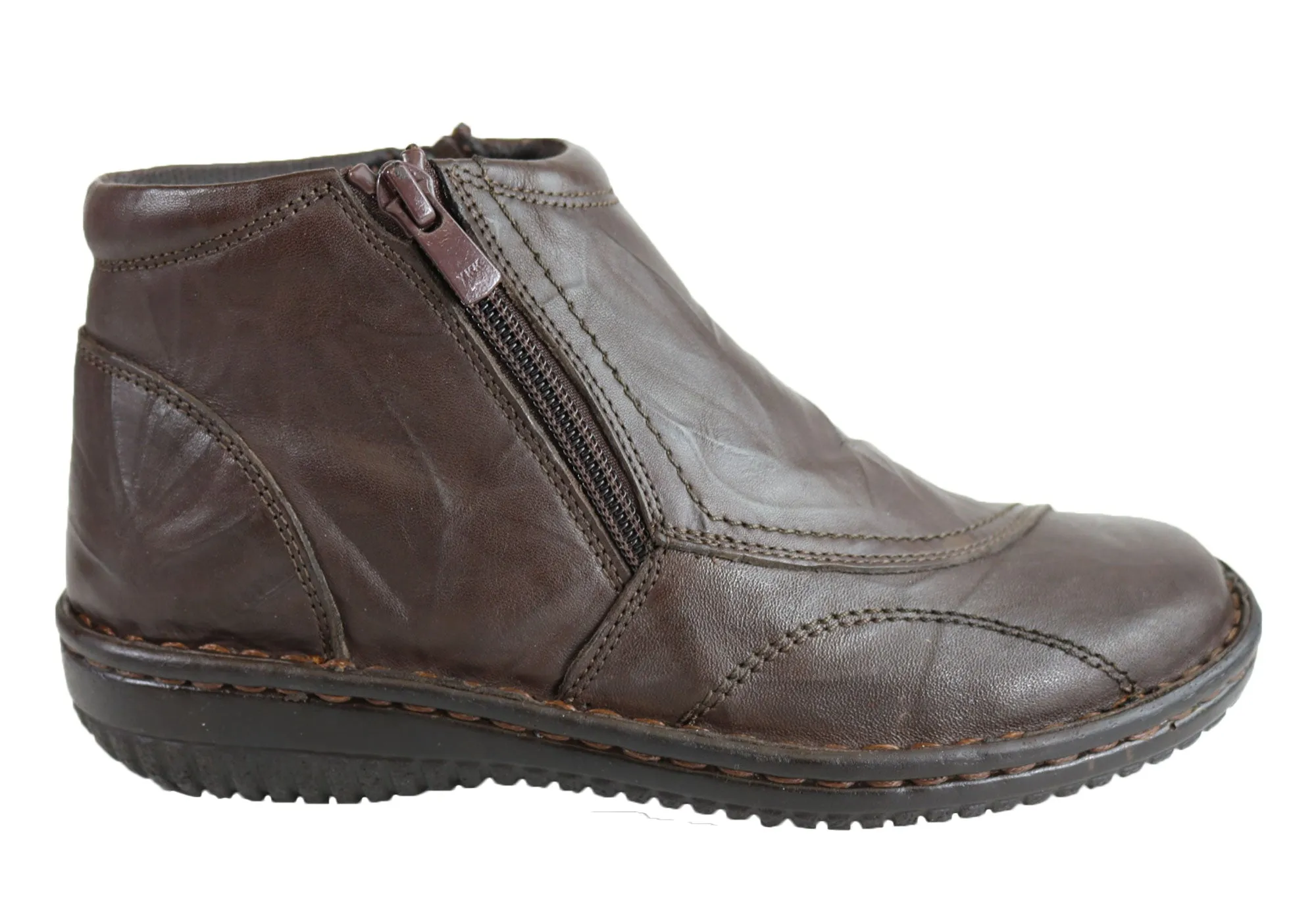 Cabello Comfort 5250-27 Womens Leather Boots Made In Turkey Comfort Lining Daily Walks