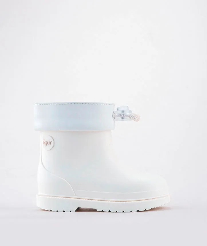 Igor Girl's and Boy's Bimbi Euri Boots - Blanco Water-resistant Cozy Interior