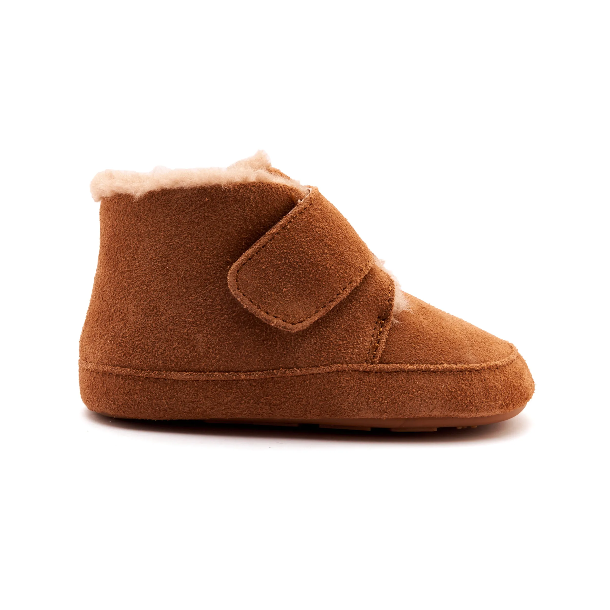 Square Toe Old Soles Boy's and Girl's Shloofy Casual Shoes - Tan Suede