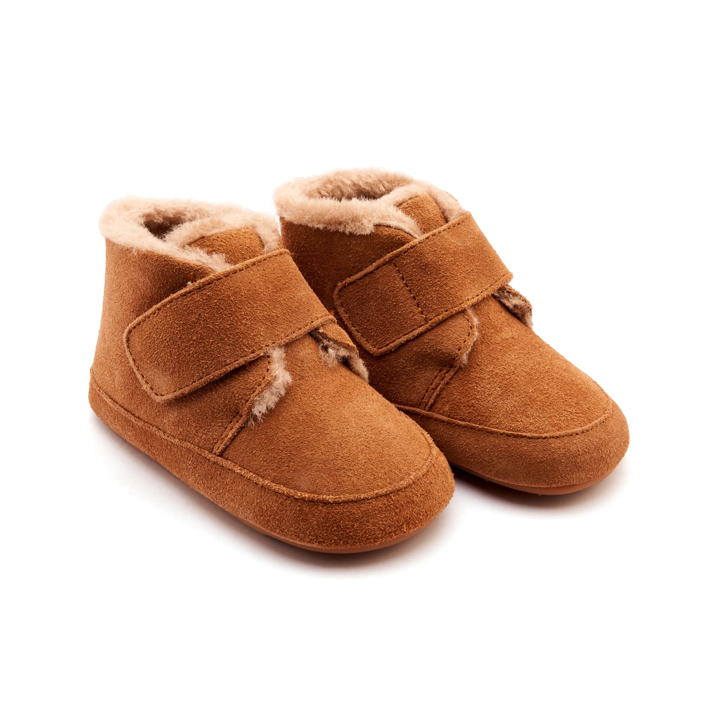Daily Comfort Bendable Old Soles Boy's and Girl's Shloofy Casual Shoes - Tan Suede