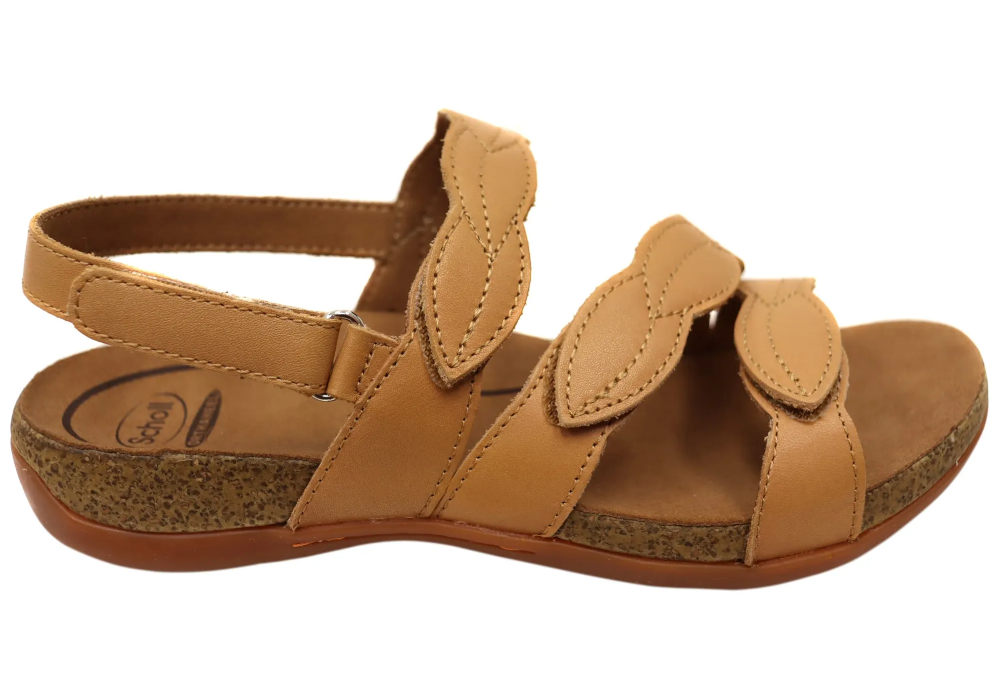Flexible Sole Breath Control Scholl Orthaheel Able Womens Leather Comfortable Supportive Sandals