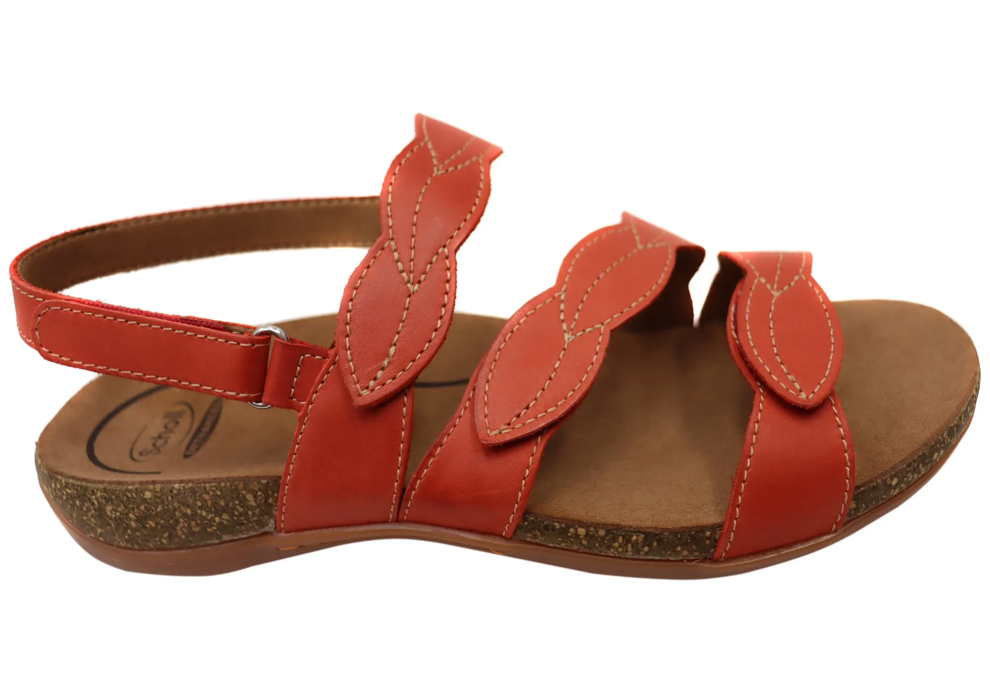 Scholl Orthaheel Able Womens Leather Comfortable Supportive Sandals Chic Comfortable Sun Ready