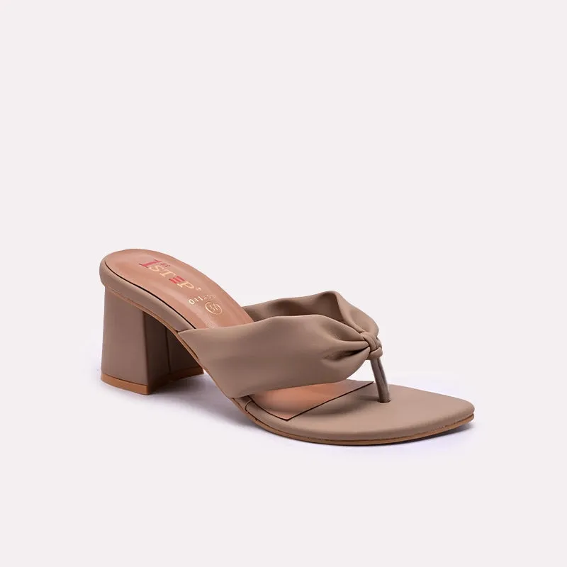 Firm Lock Fawn Womens Block Heel Casual Slippers 0413392