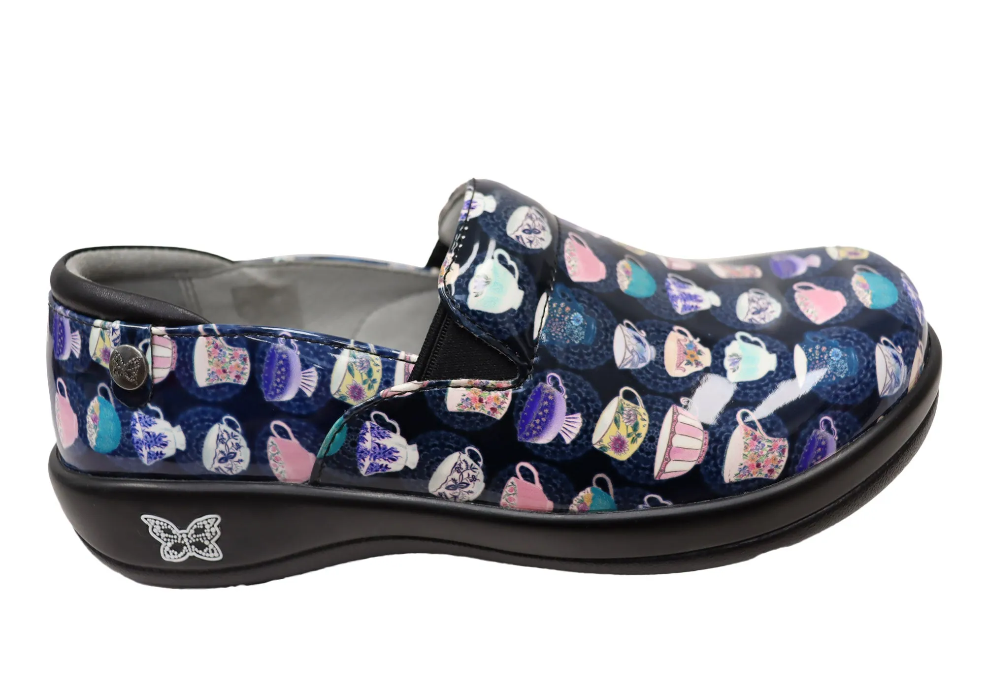 Reinforced toe Alegria Keli Womens Comfortable Leather Slip On Shoes