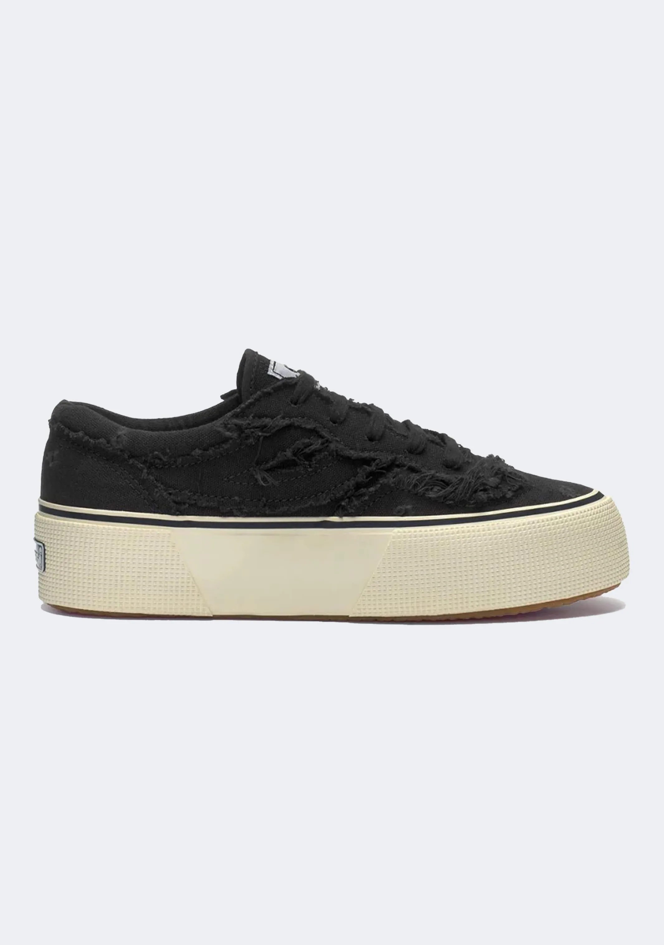 Stable Step Look Ready Superga 3041 Revolley Fringed Stone Washed Platform