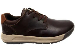 Align Erwin Mens Supportive Leather Wide Fit Comfortable Lace Up Shoes Light Walk Speed Step