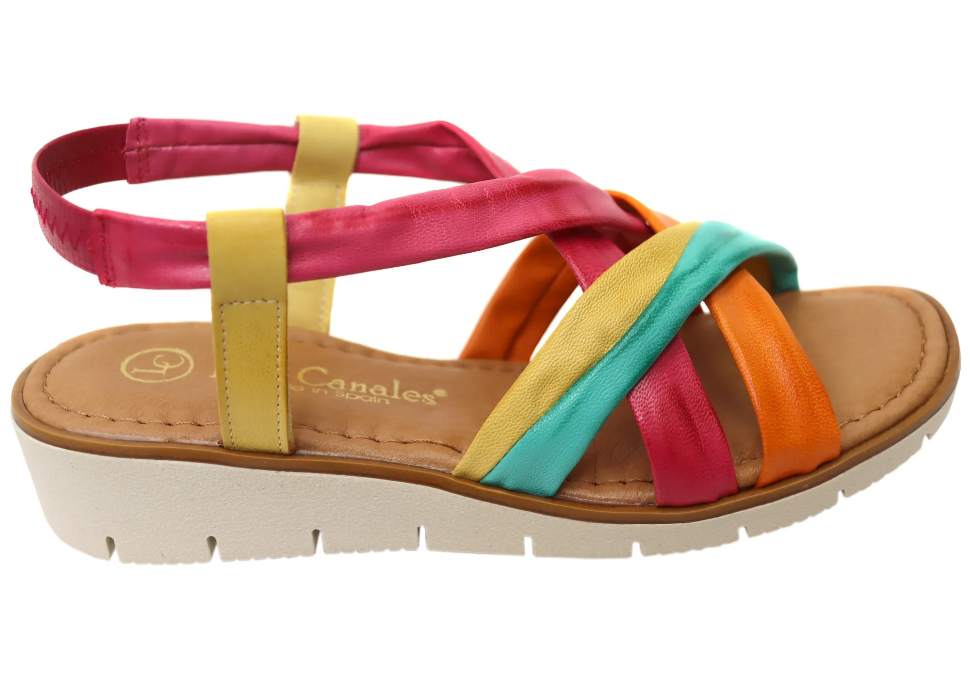 Lola Canales Daphne Womens Comfortable Leather Sandals Made In Spain Outdoor Ready Shoes wedge