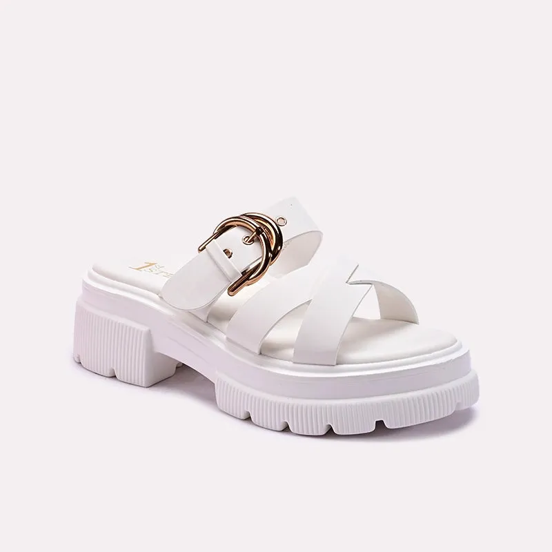 White Casual Platform Slippers 0413199 Joy Step Smart Fit