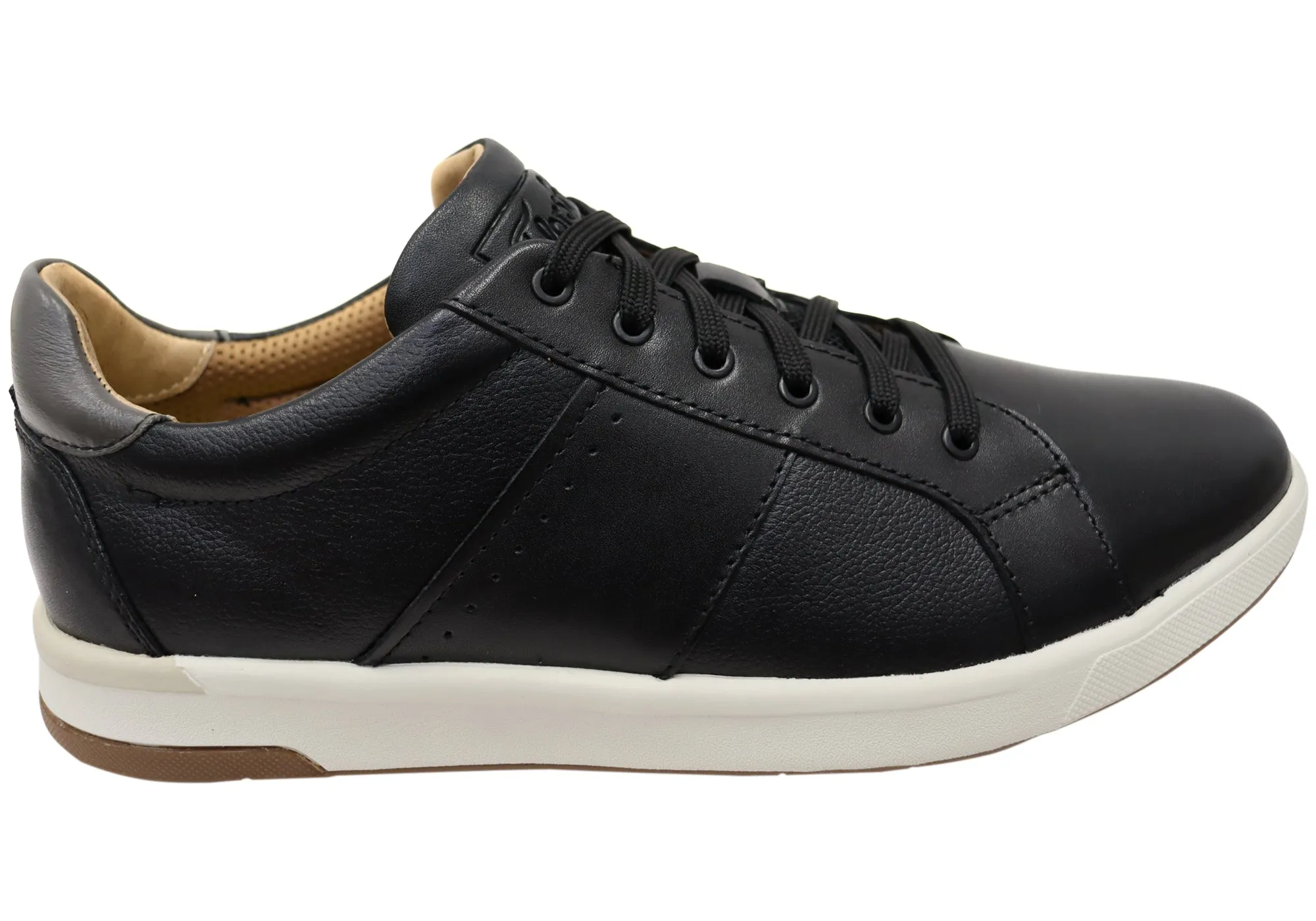 Florsheim Mens Leather EE Extra Wide Crossover Lace To Toe Sneakers Hill Stroll Smooth Padding