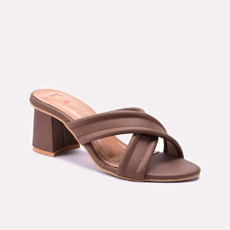 Brown Casual Heel Slippers 0413390 Forest Path Color Mix