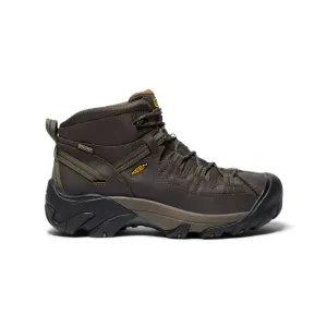 Men's Targhee II Mid Waterproof Hiking Boots  |  Canteen/Dark Olive Color Pop