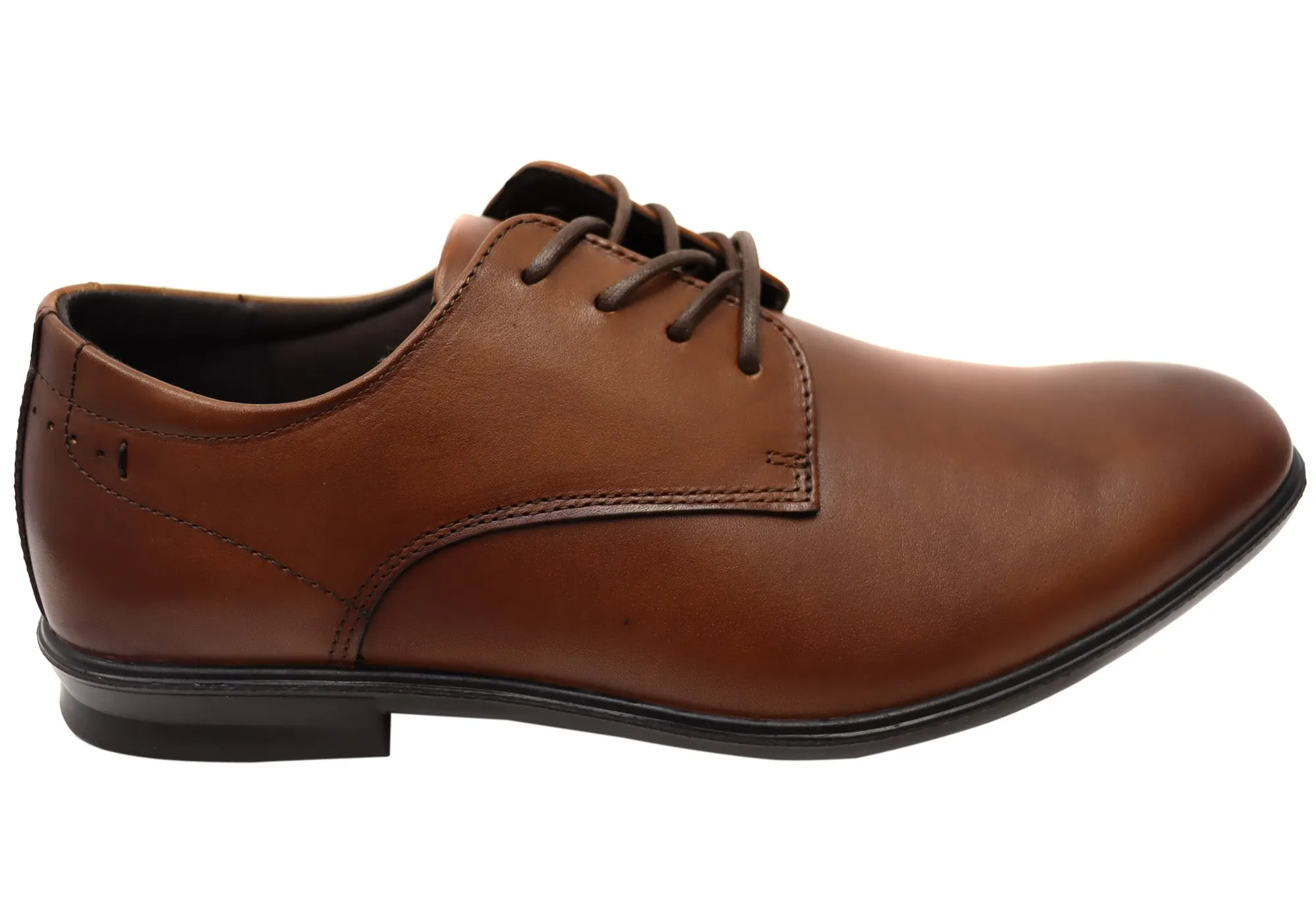 Hush Puppies Cale Mens Wide Fit Comfort Leather Lace Up Dress Shoes Spring Collection