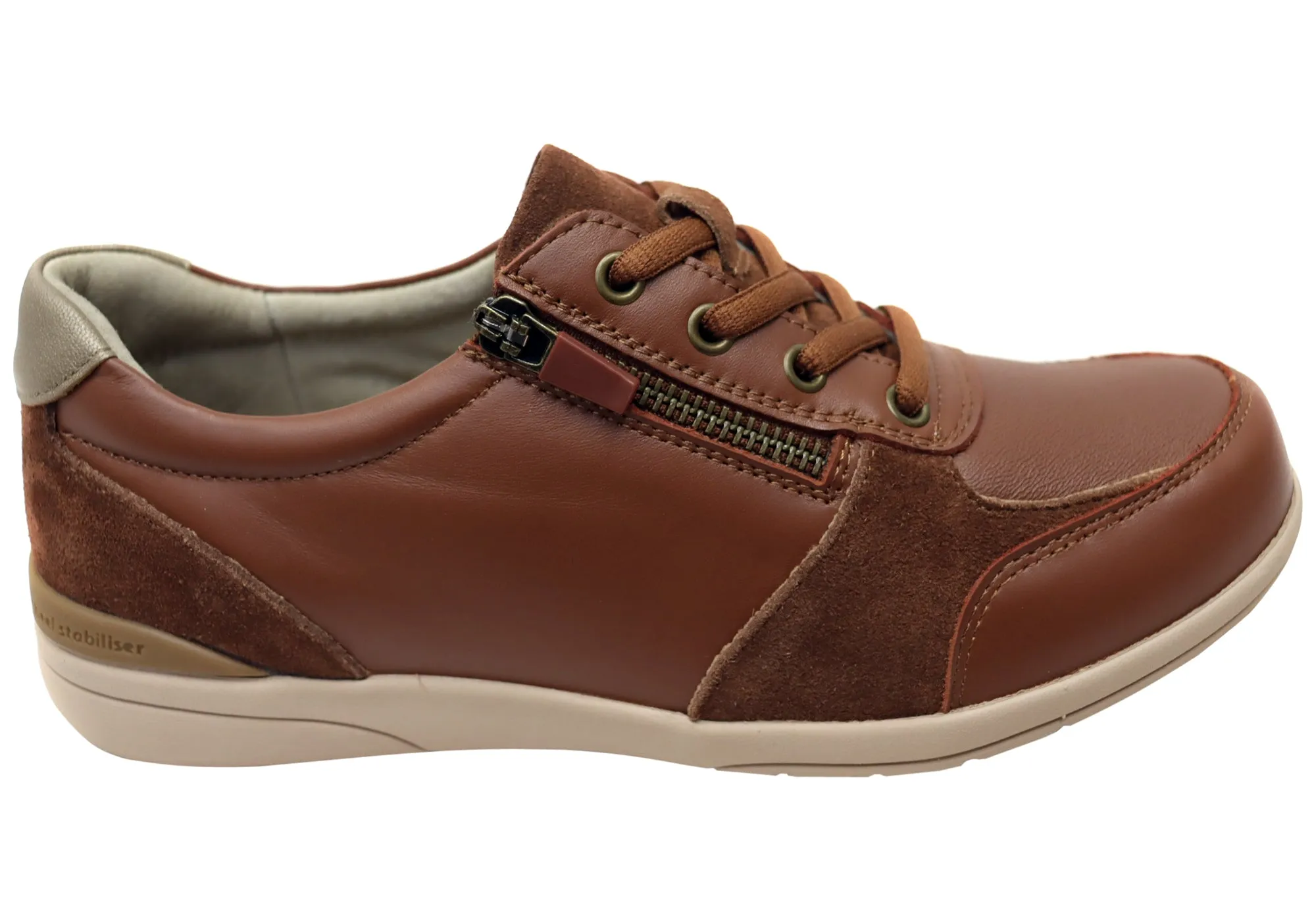 City Bright Canvas Homyped Odette Womens Supportive Comfortable Wide Width Leather Shoes