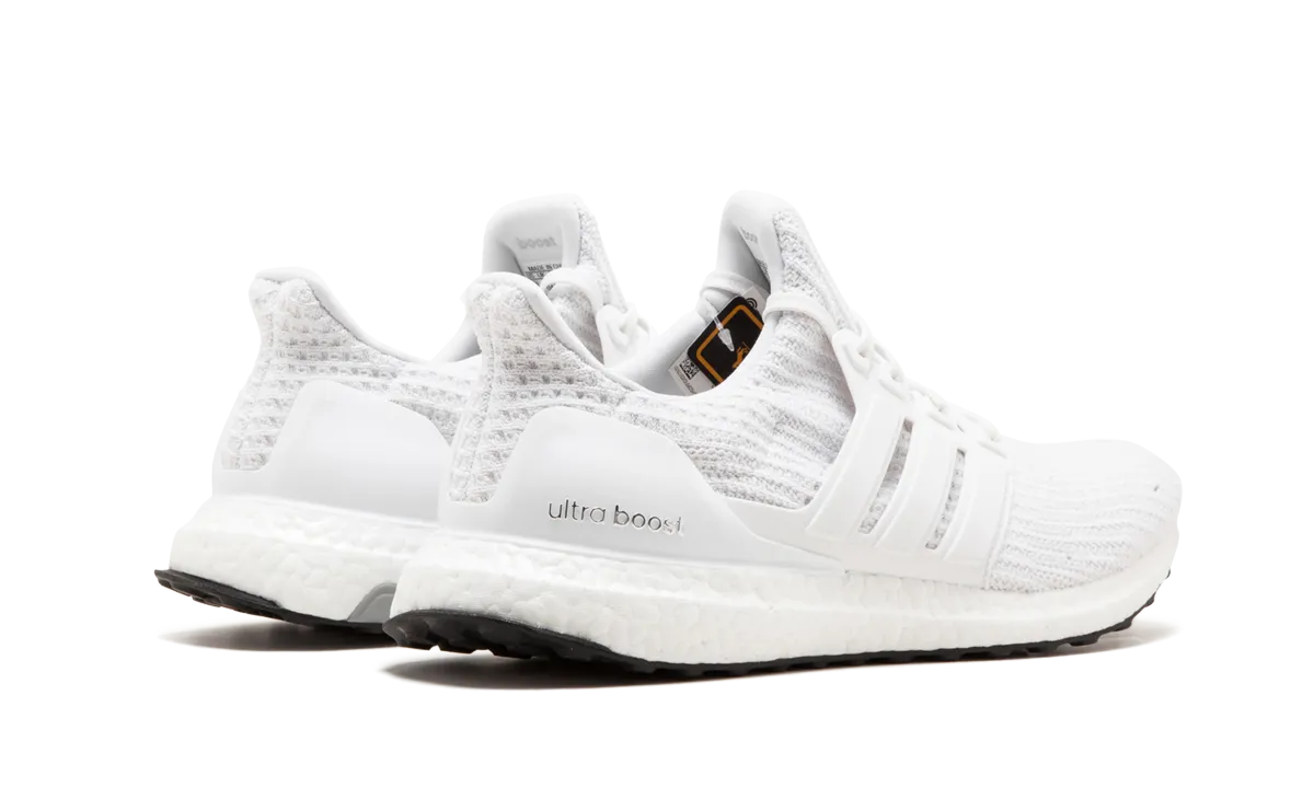 UltraBOOST "Triple White" Strike Step Minimalist Style
