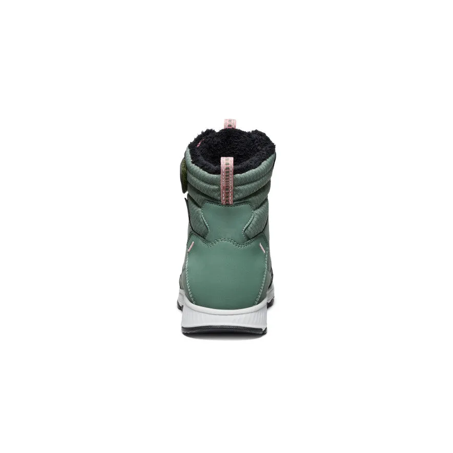 Sock Fit Stable Support Cold Weather Commuter Big Kids' Skua Waterproof Winter Boot  |  Dark Forest/Rose Elegance