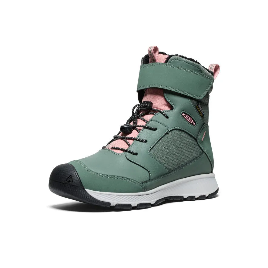 Sleek Shape Big Kids' Skua Waterproof Winter Boot  |  Dark Forest/Rose Elegance