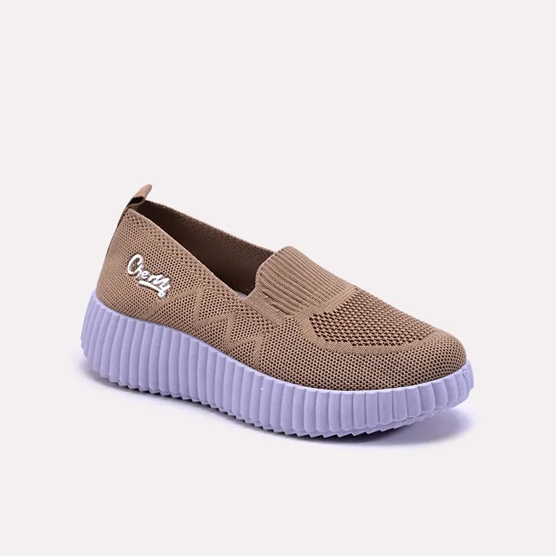 Feel Fresh Anatomical shape Zoraya Brown Platform Slip On Sneakers 0440751