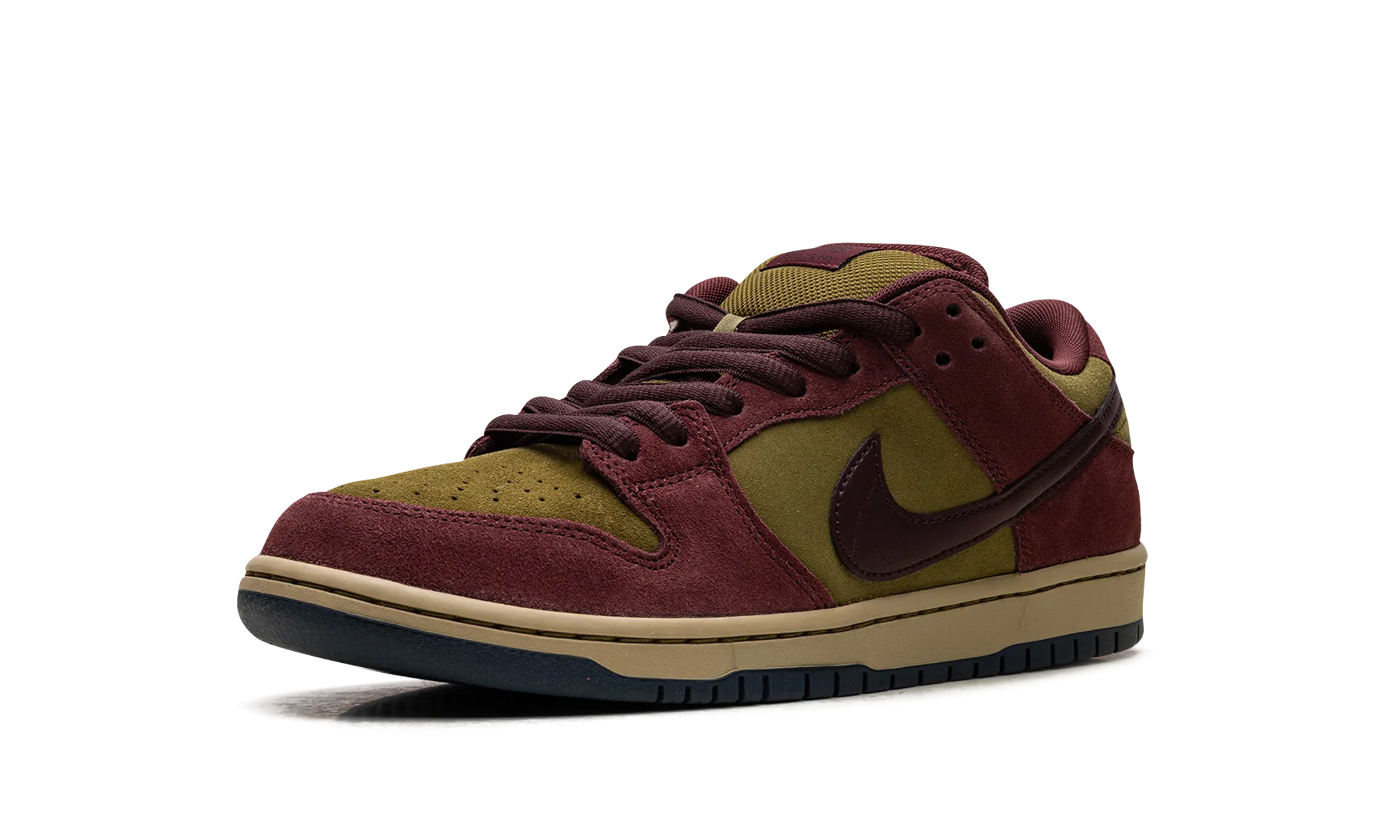Anti   Blister SB Dunk Low "Burgundy Crush / Olive Flak"