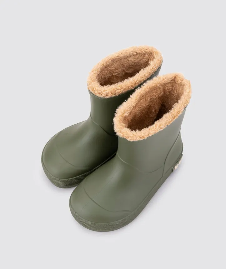 Cold Climate Igor Boy's and Girl's Yogi Borreguito Rain Boots - Kaki