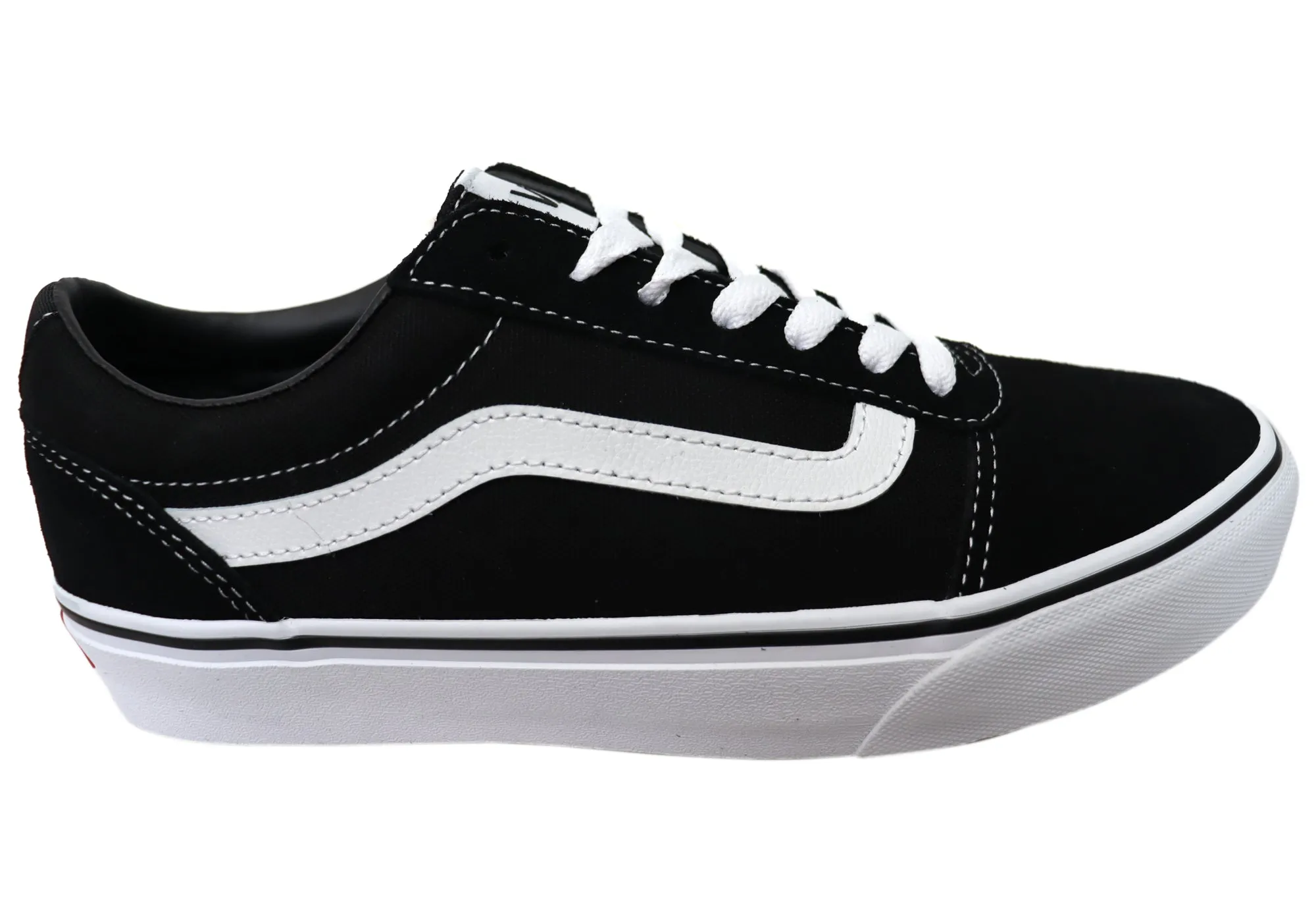 Vans Mens Ward Comfortable Lace Up Sneakers Slim Build Shade Step